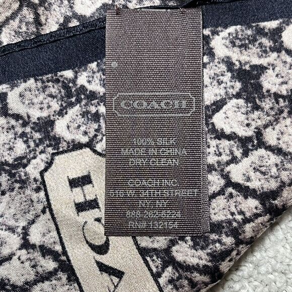 Coach Black and Brown Scarf - Picture 6 of 10